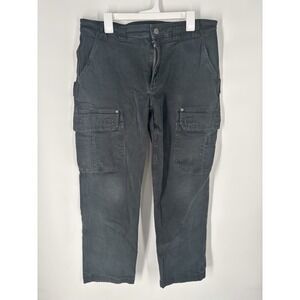 Duluth Trading Mens Flex Fire Hose Pants 36x30 Stretch Workwear Black Relaxed
